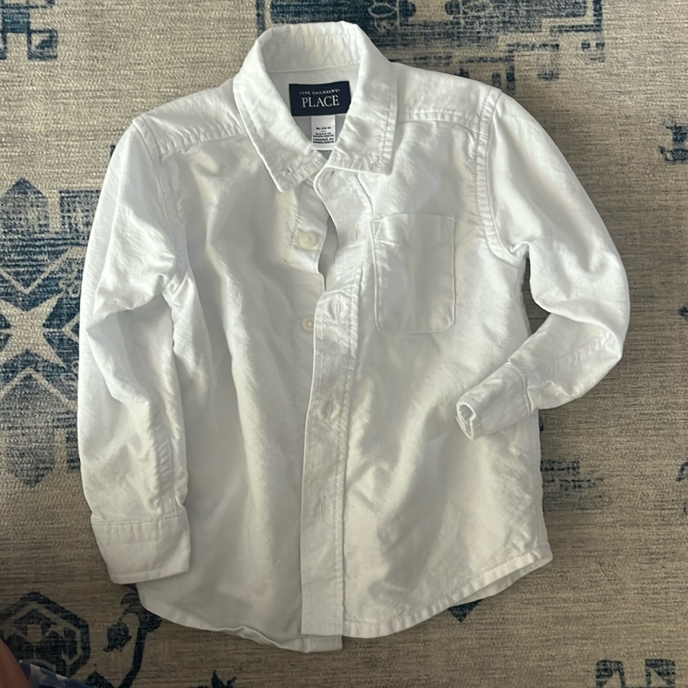Toddler White Button Down